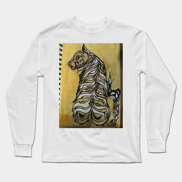 Tigress Long Sleeve T-Shirt by TriForceDesign